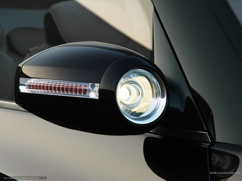 car side mirror with light