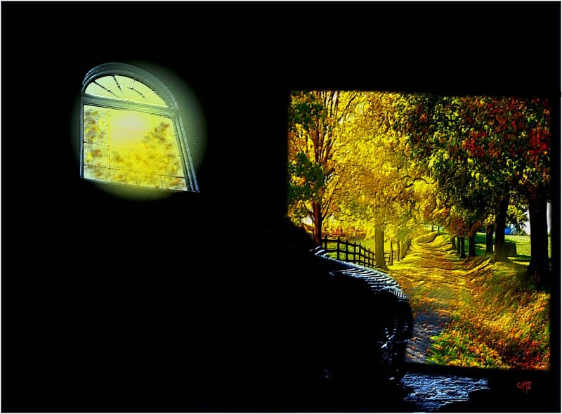 Car Silhouette in Dark Room