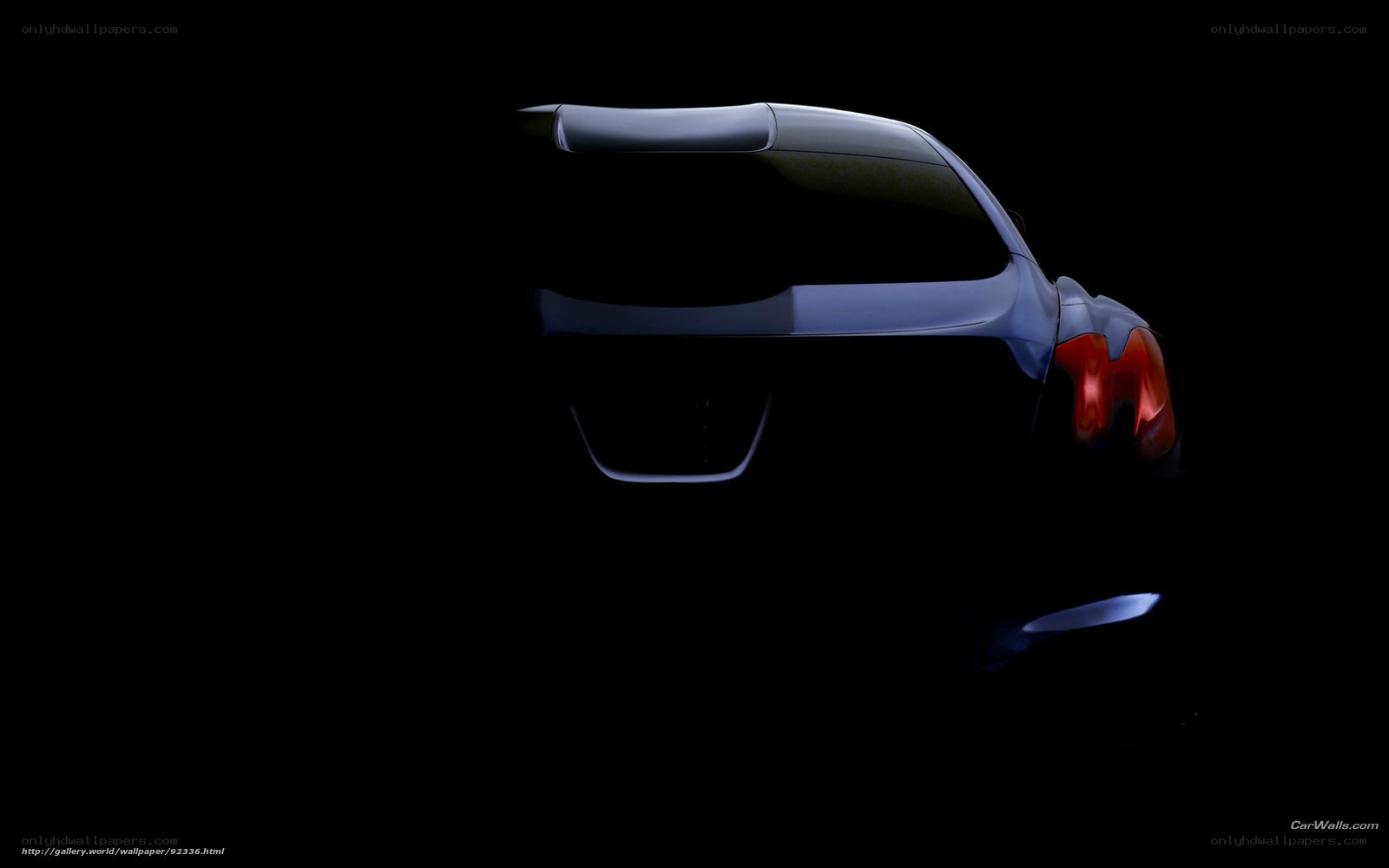 car silhouette in darkness