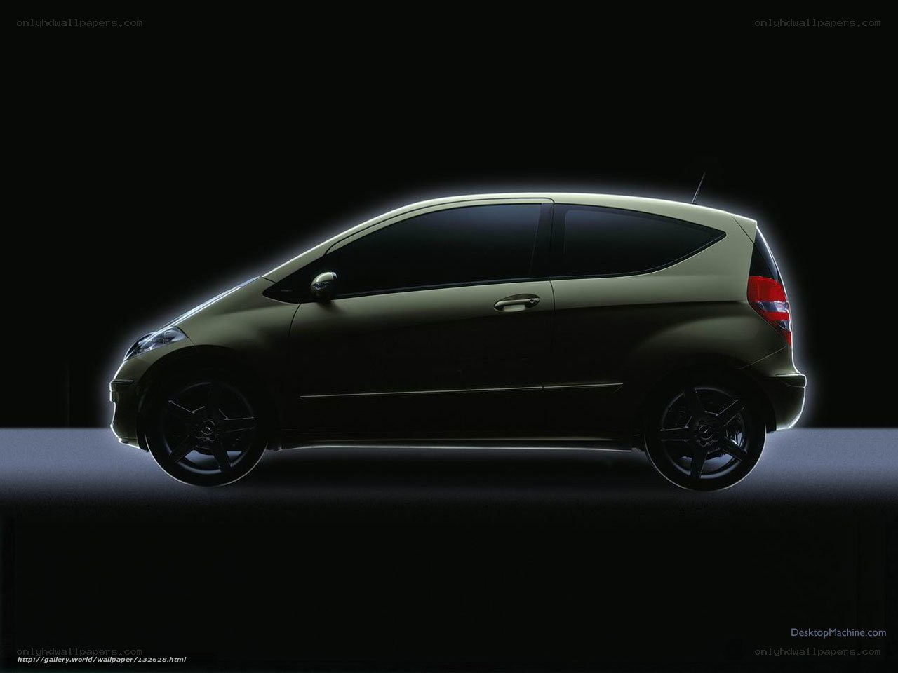 car silhouette on dark background