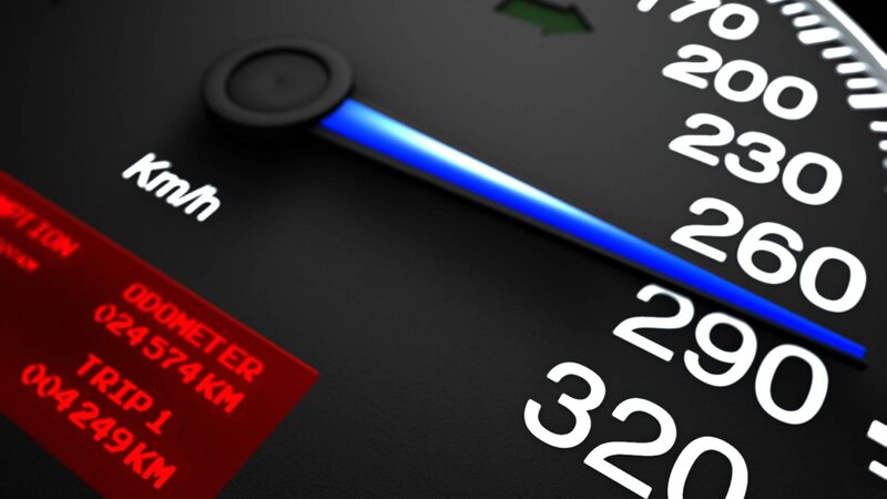 Car Speedometer — Black, Technical, 3d Render, Odometer, Trip Meter
