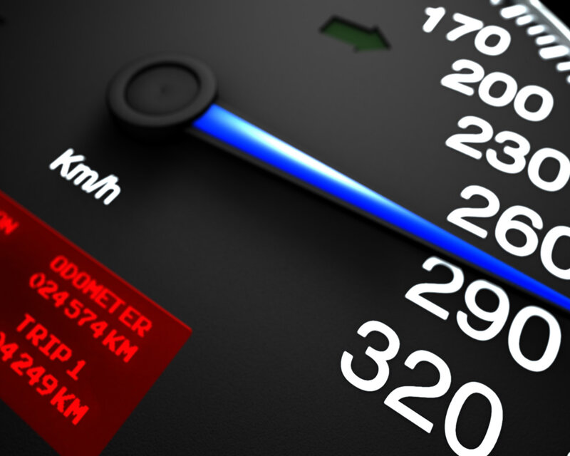 Car Speedometer — Black, Technical