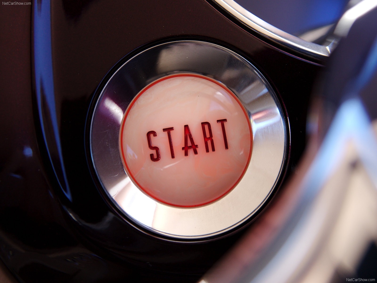 car start button close-up