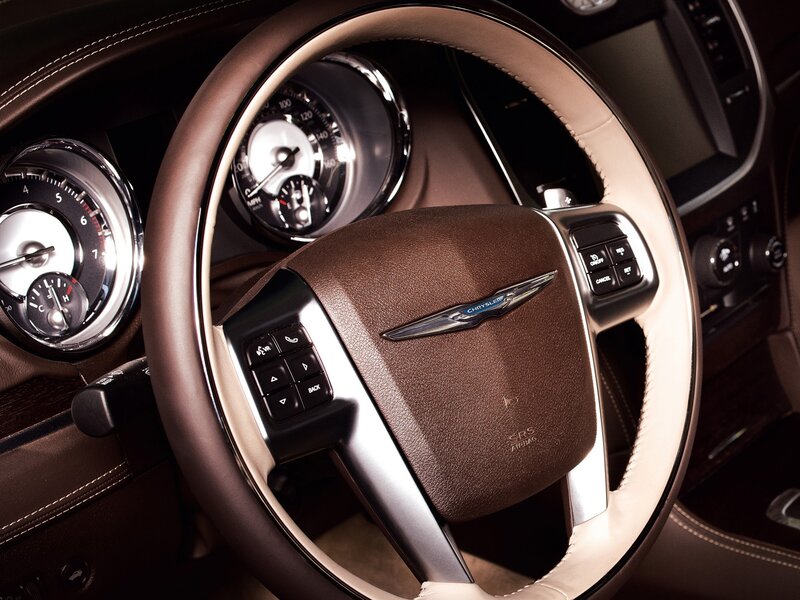 Car Steering Wheel — Brown, Luxurious