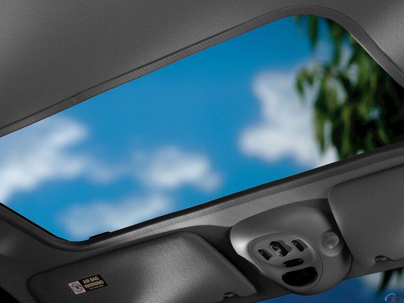 Car sunroof interior view