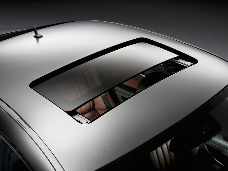 Car sunroof interior view