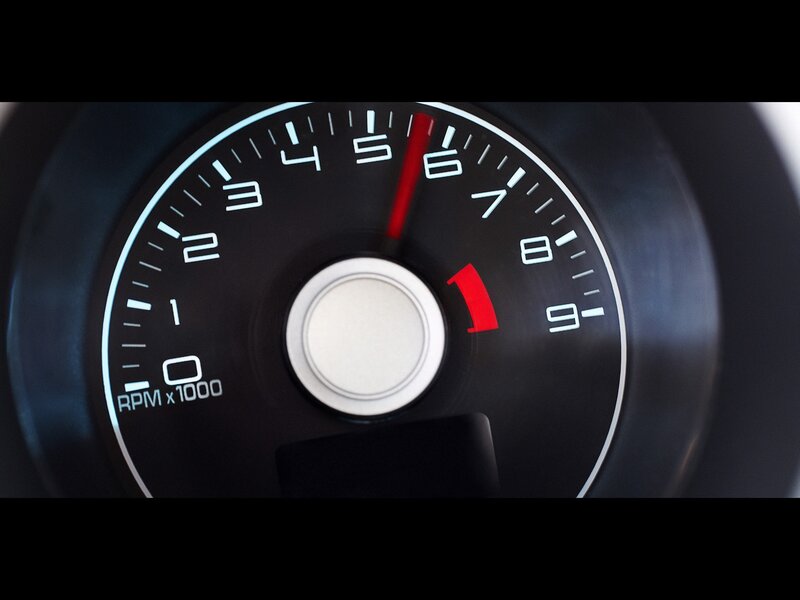 Car Tachometer — Black, Neutral