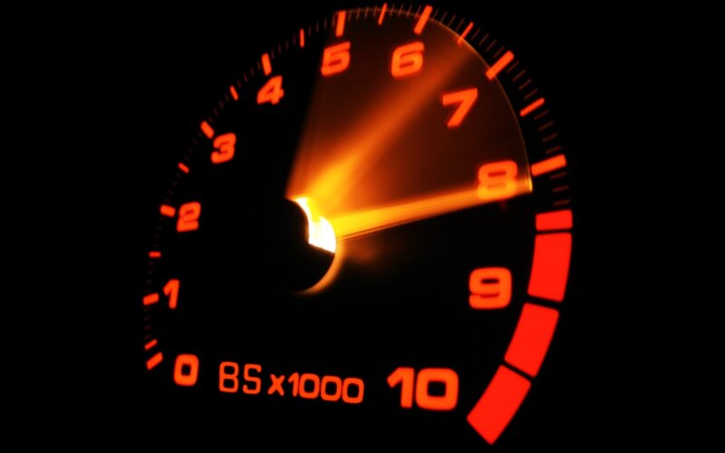 Car Tachometer — Red