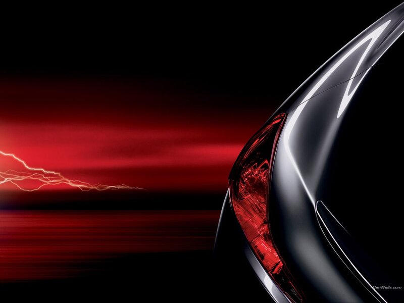 car tail light with red motion