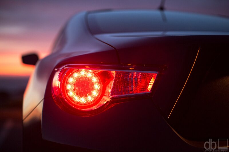 Car Taillight at Dusk