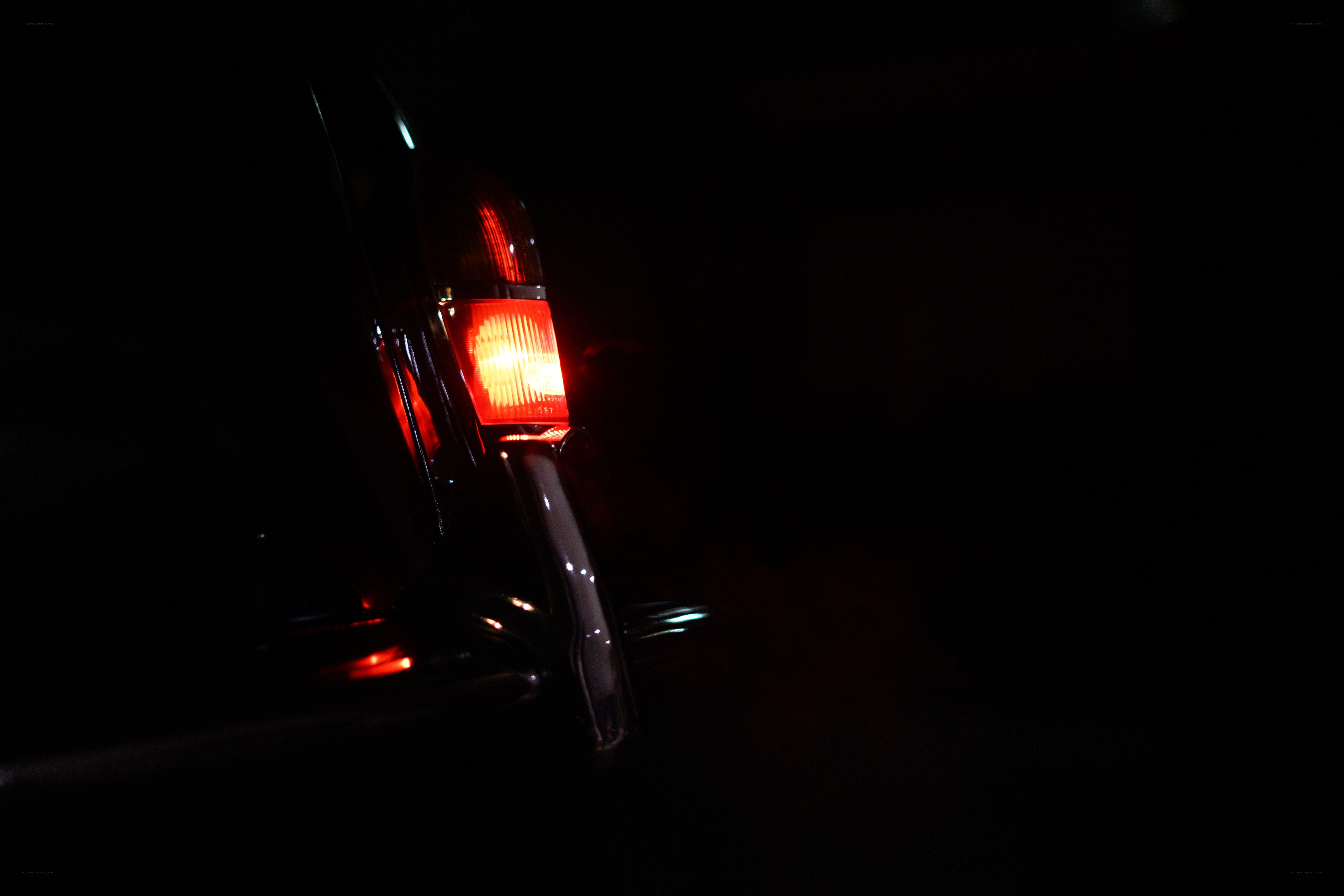 car taillight at night