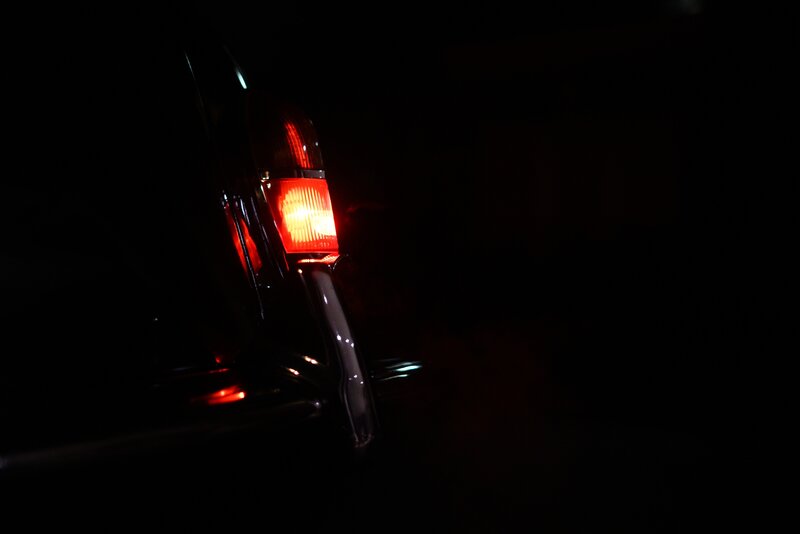 Car Taillight at Night — Black