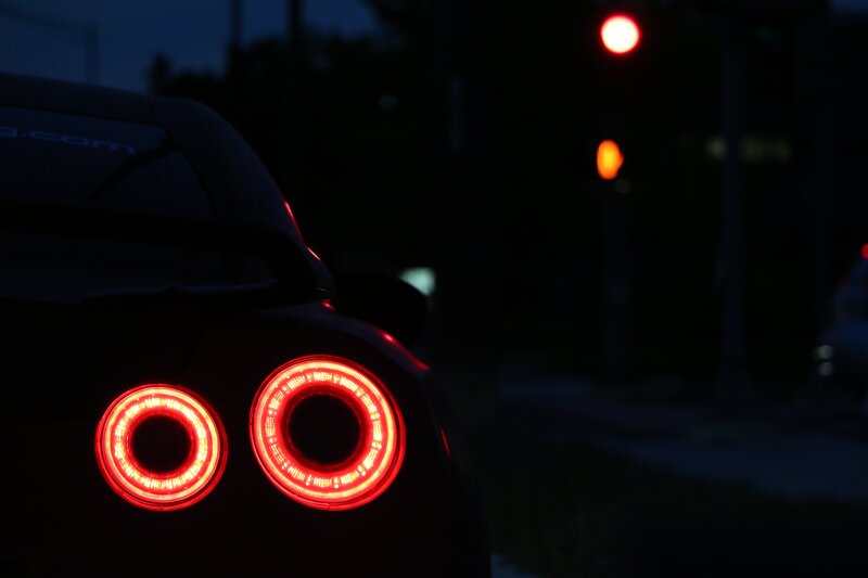 Car Taillights at Night