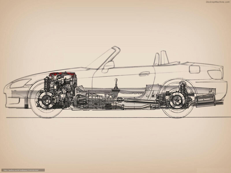 car technical blueprint