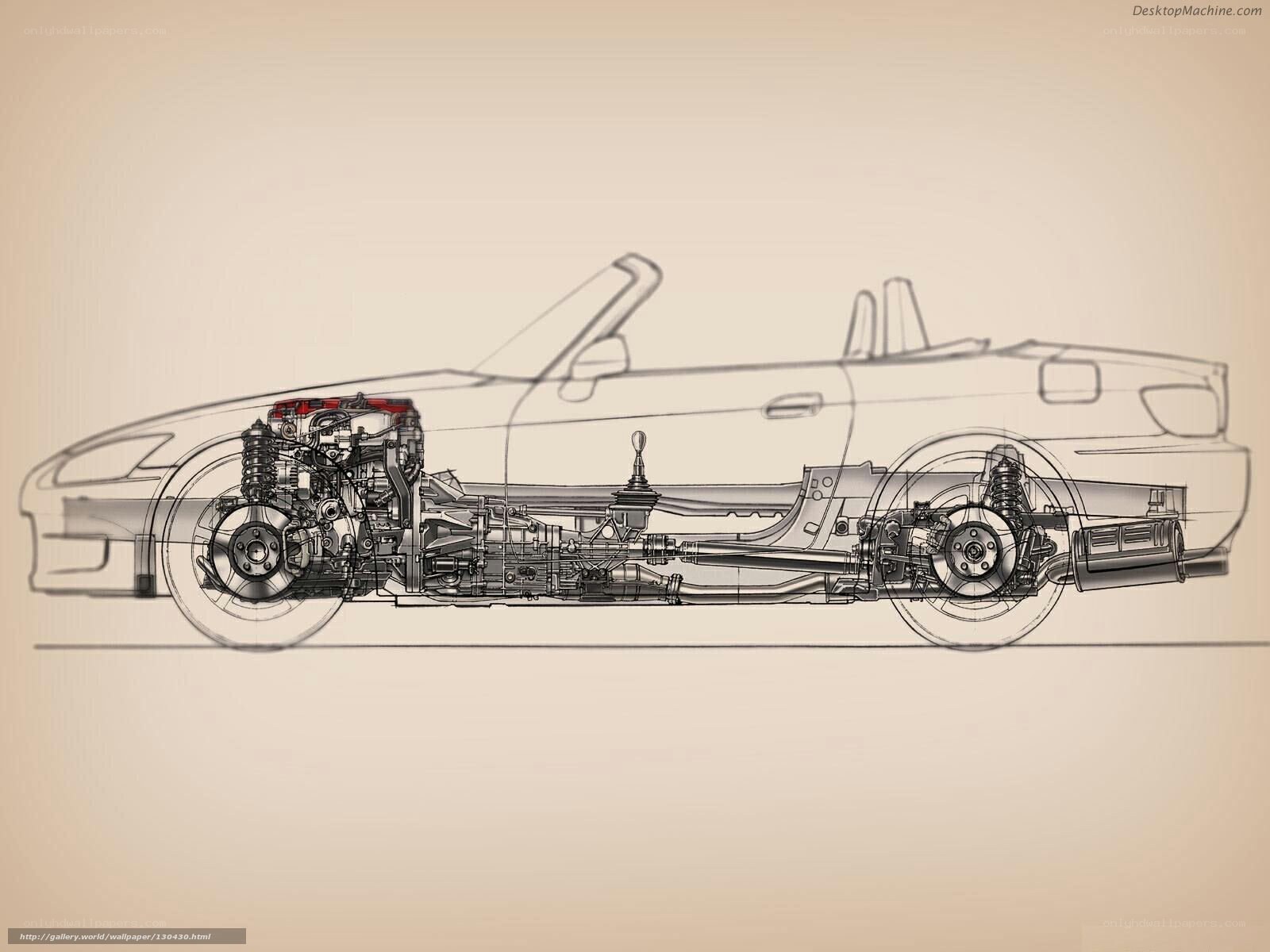 car technical blueprint