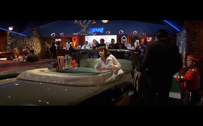 Car-themed diner scene