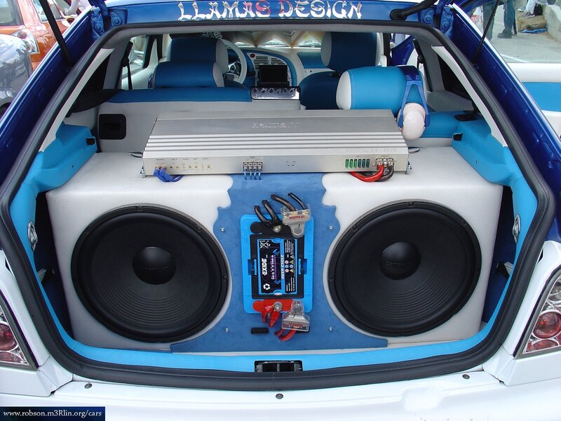 Car Trunk Audio System — Blue