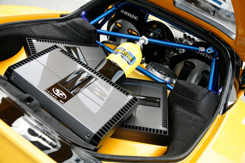 Car Trunk with Audio Equipment