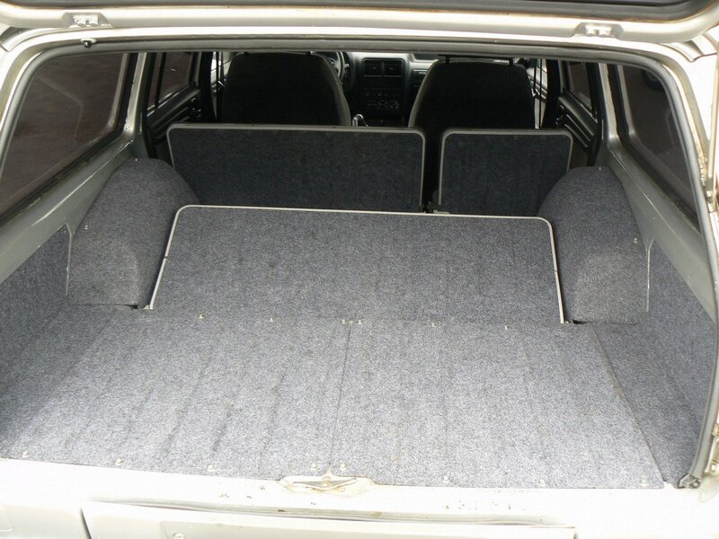car trunk with folded seats