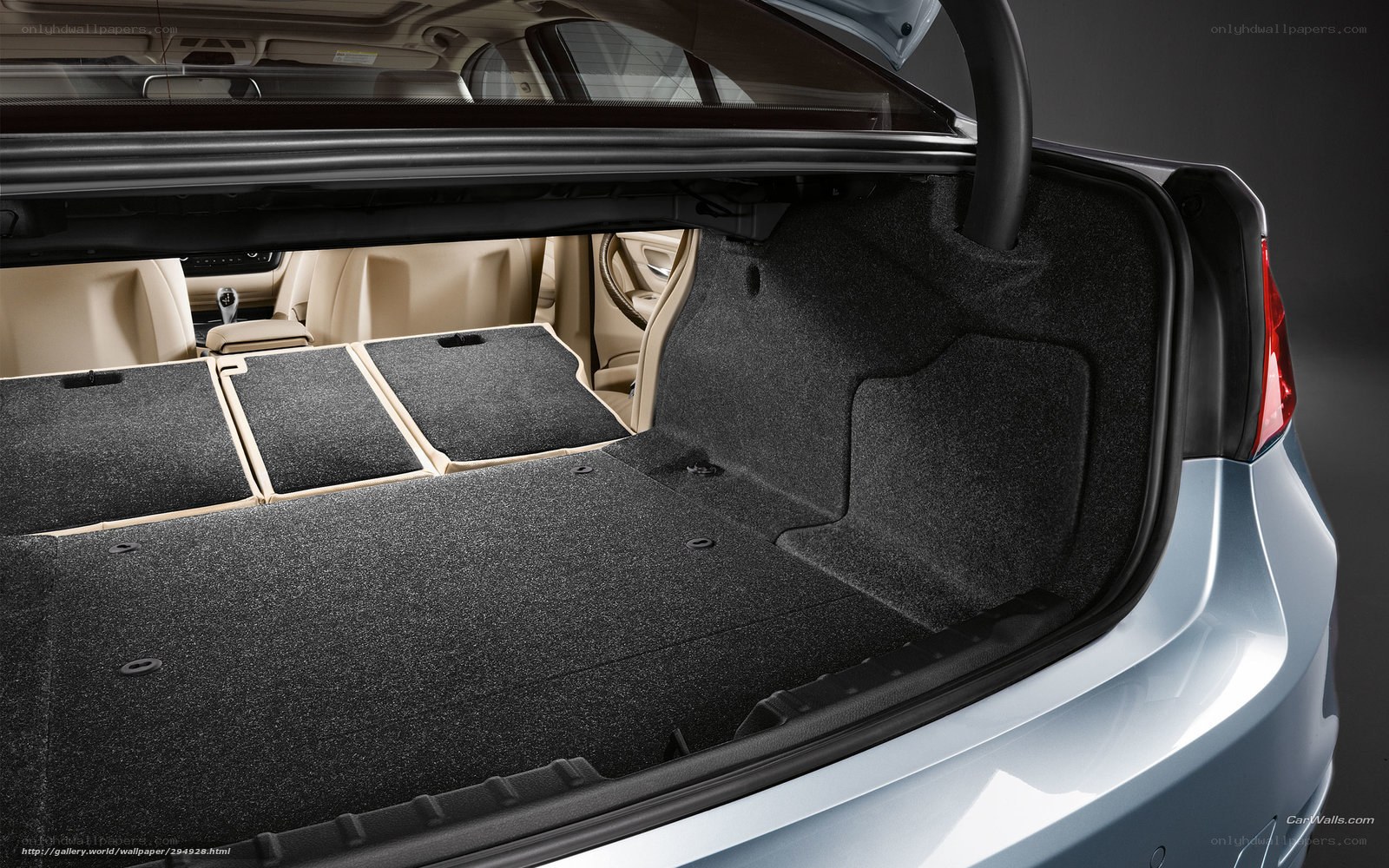 car trunk with folded seats