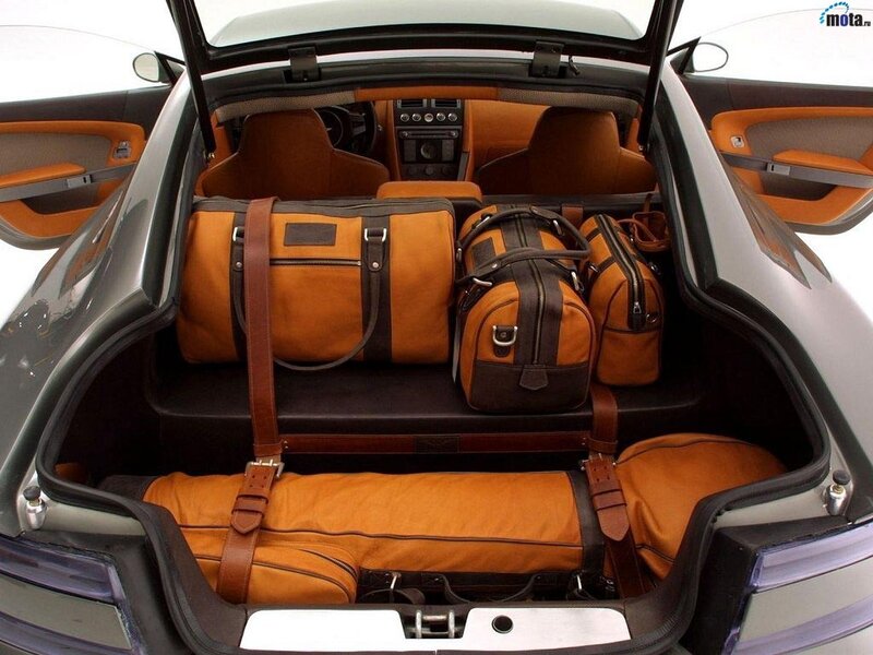 car trunk with luggage