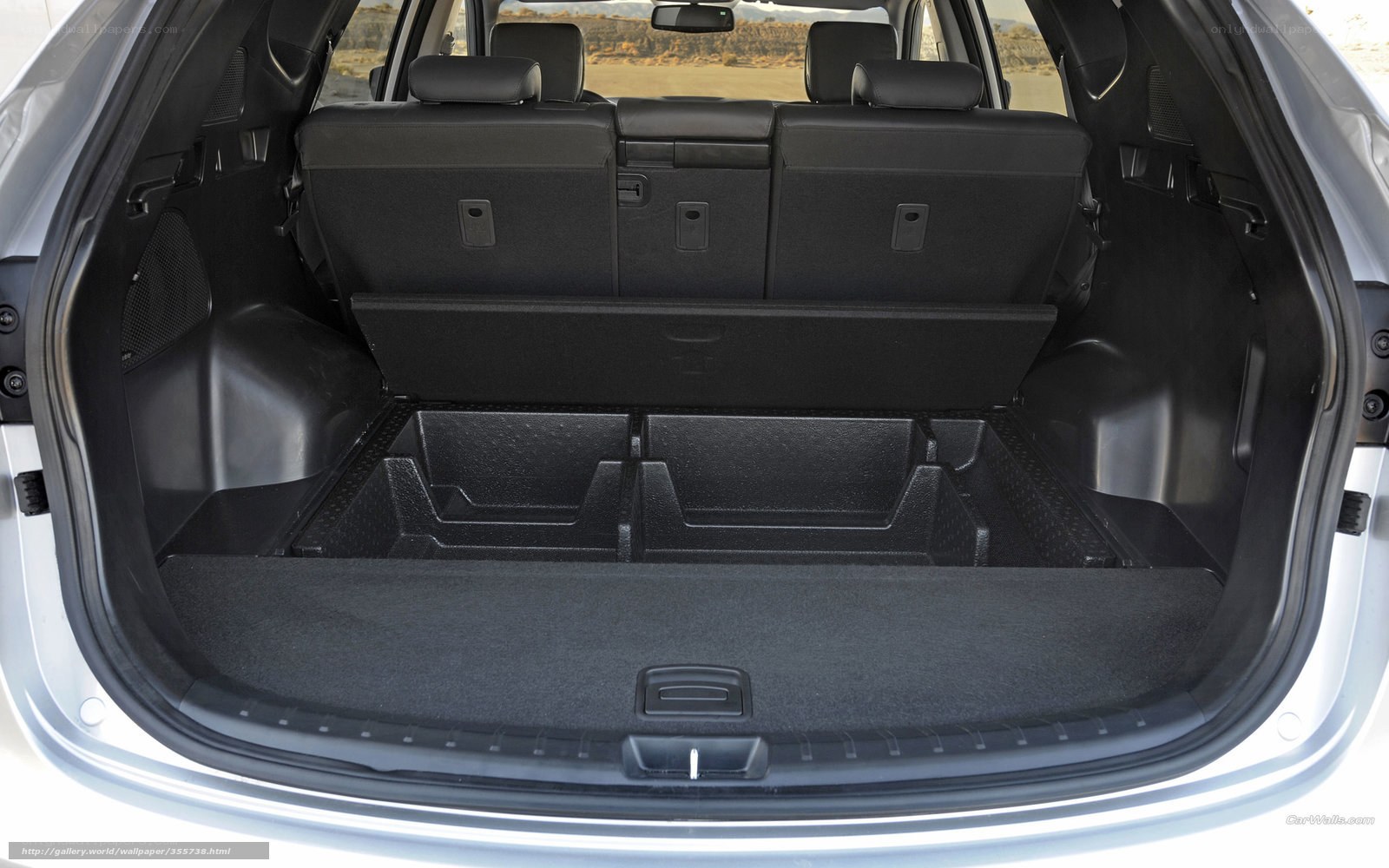 car trunk with seats folded