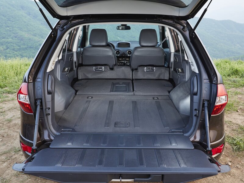 Car Trunk with Seats Folded — Gray