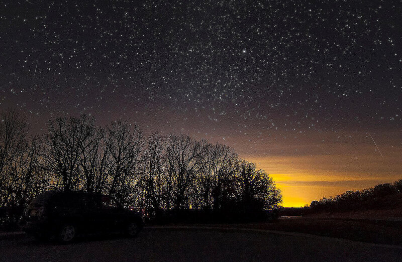 Car under Starry Sky