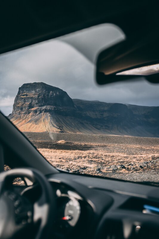 Car View of Mountain