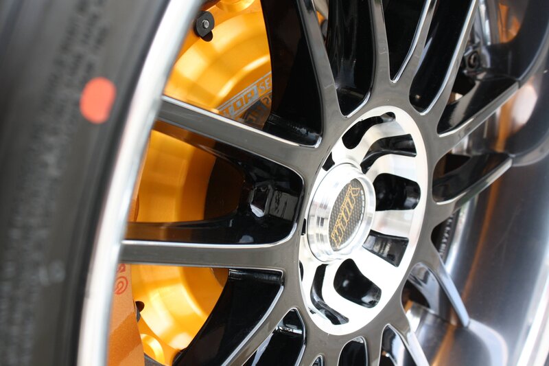 Car Wheel and Brake — Black, Detailed