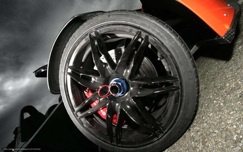 Car Wheel and Brake — Black, Dramatic