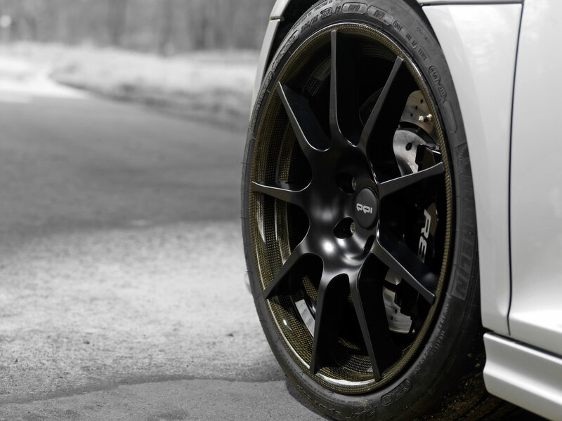 Car Wheel and Tire — Black