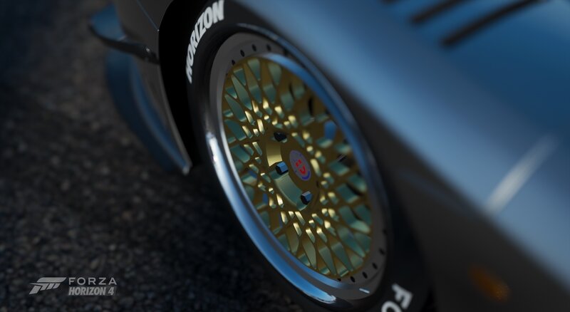 Car Wheel and Tire — Blue