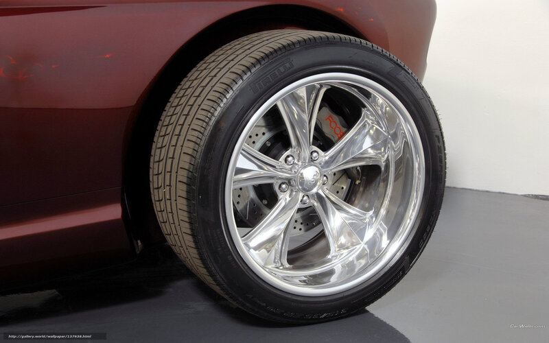 Car Wheel and Tire — Red