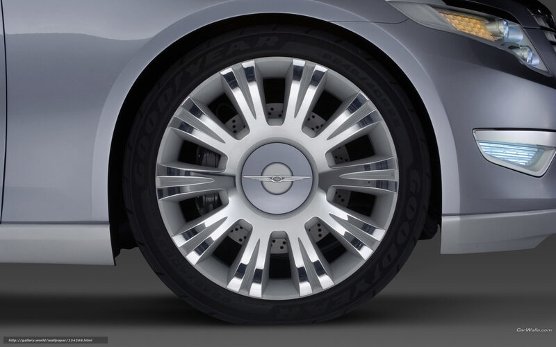 Car Wheel and Tire — Silver