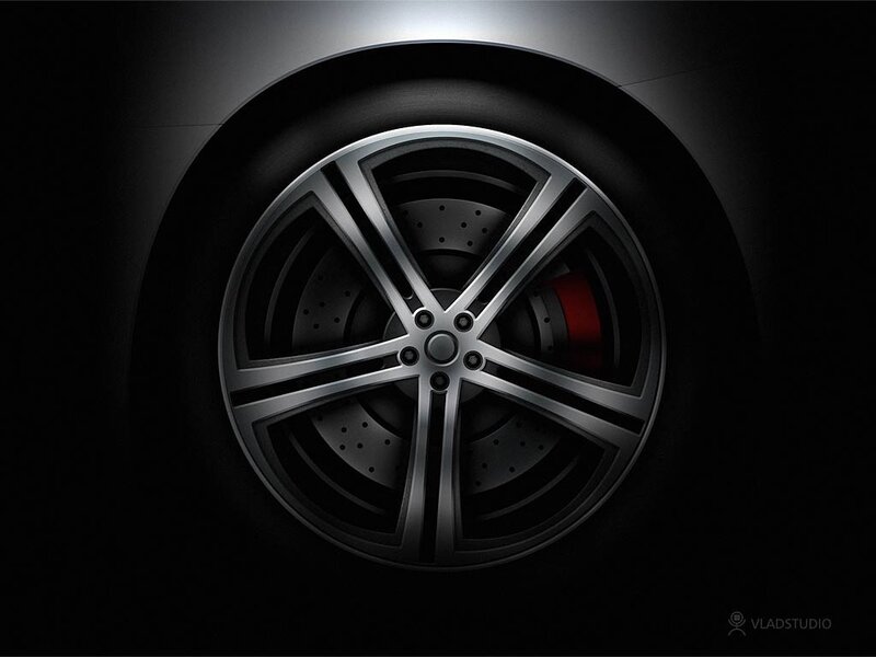 car wheel close-up