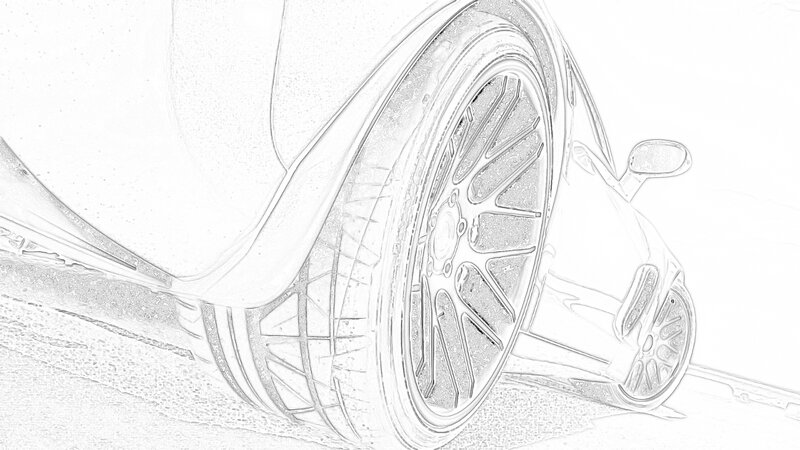 car wheel sketch