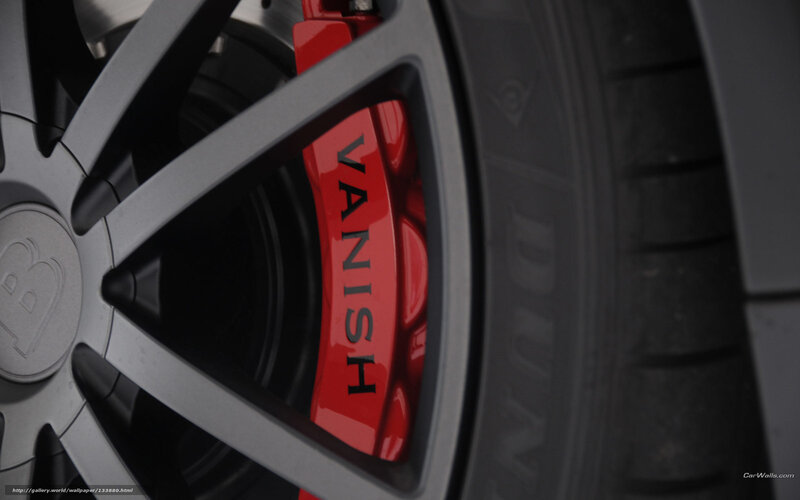 Car Wheel with Brake Caliper — Black, Dramatic