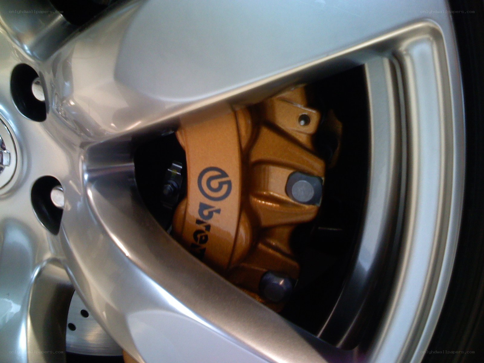 car wheel with brake caliper