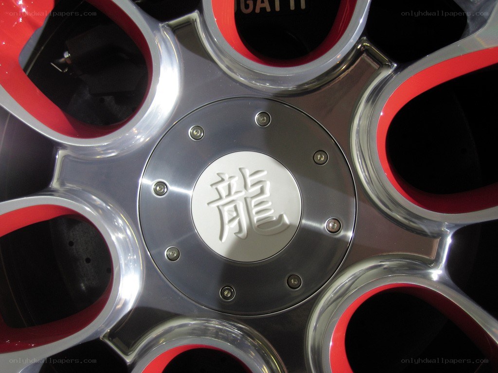 car wheel with dragon emblem