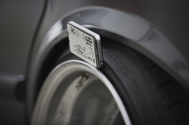 Car Wheel with Phone