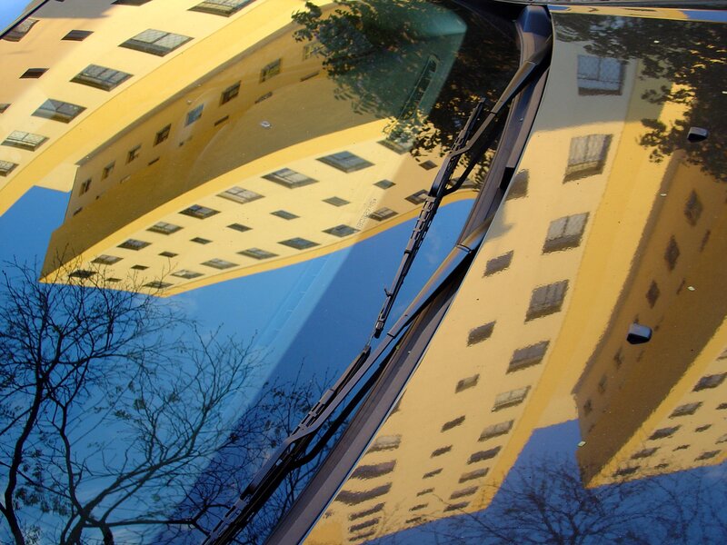 Car Windshield Reflection