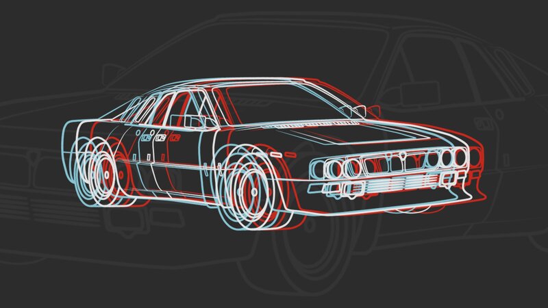 Car Wireframe Illustration