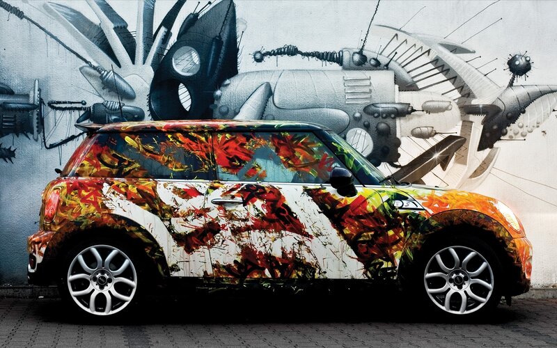 Car with Colorful Paint