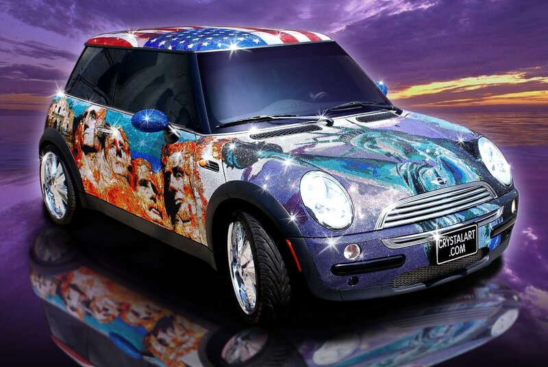 Car with Crystal Art