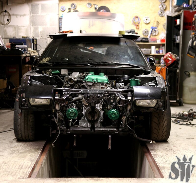Car with Exposed Engine