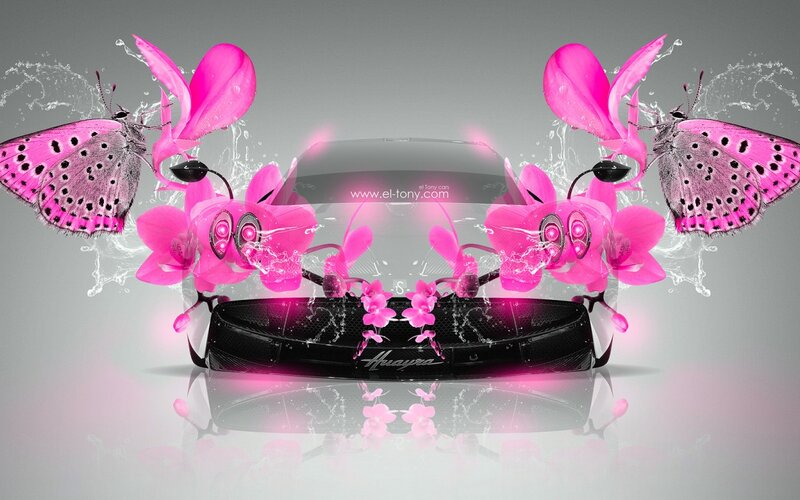 Car with Flowers and Butterflies