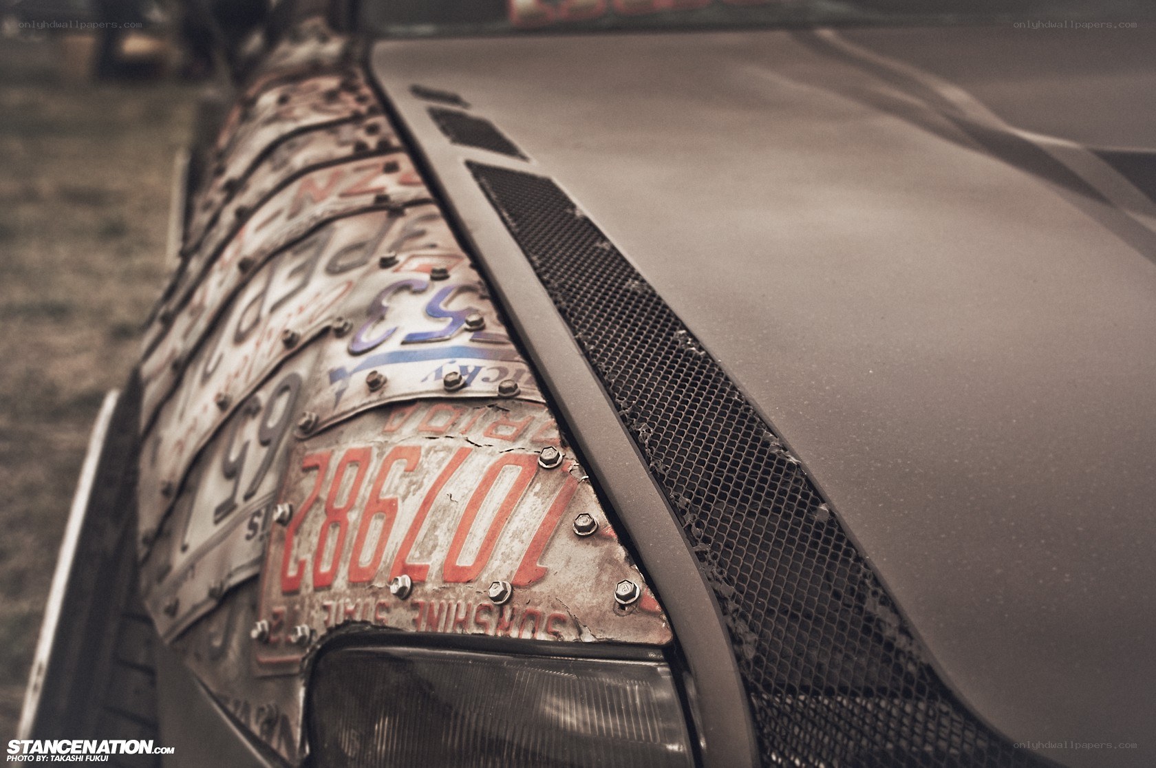 car with license plate armor