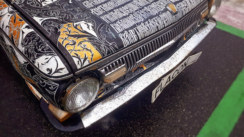Car with Ornate Design