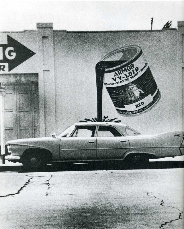 Car with paint can mural